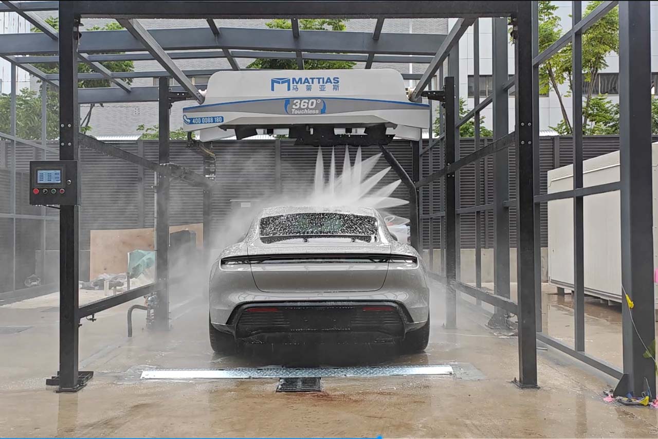 Zero-Scratch Luxury Vehicle Care Unmanned Mattias M-WS200 Touchless Car Wash Installed at Porsche Center Shanghai 2.jpg