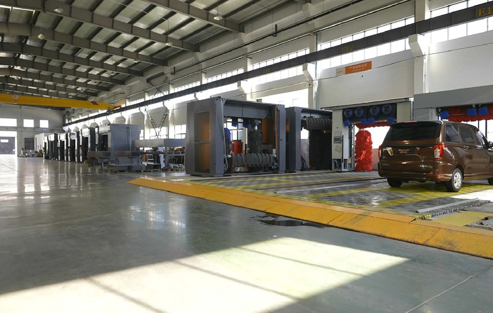 Car washing machine assembly area