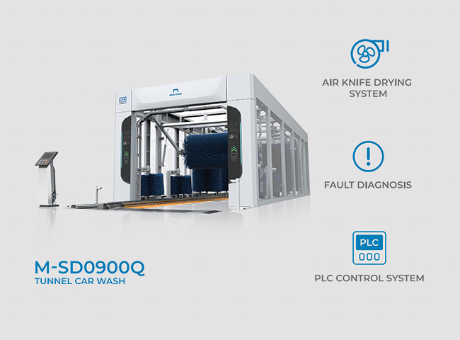 M-SD0900Q Pneumatic Tunnel Car Wash Machine