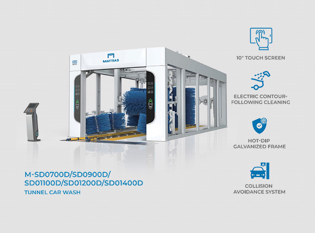 M-SD0900D 9-Brush Tunnel Car Wash Machine