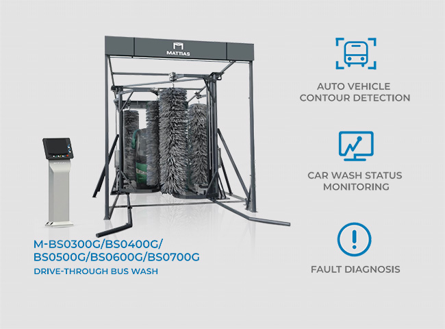 M-BS0700G Drivethrough Commercial Bus Wash Machine